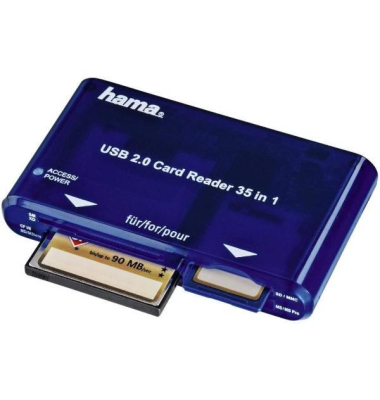 CardReaderWriter 35in1 blau 97x17x57mm gem RoHs