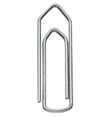 Büroklammern 205, 21mm, Metall verzinkt silber