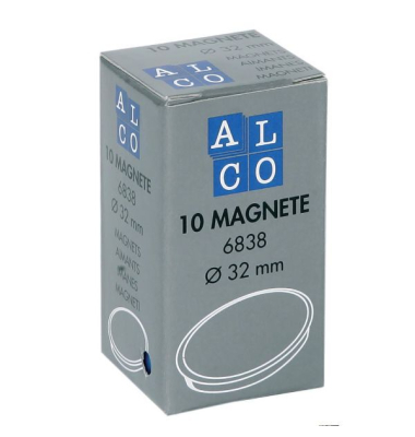 Haftmagnet 6838V15, Rund, 32mm &Oslash;, blau, 800g