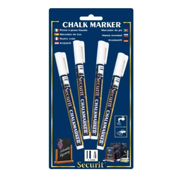8718226493811 - Kreidemarker Illumigraph weiß 1-2mm Rundspitze 8718226493811 Renzel 4 Stück 8718226493811 - Kreidemarker Illumigraph weiß 1-2mm Rundspitze 8718226493811 Renzel 4 Stück