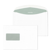 Kuvertierhüllen 255360, C5, 229x162mm, ASK, mit Fenster, nassklebend, 80g, weiß