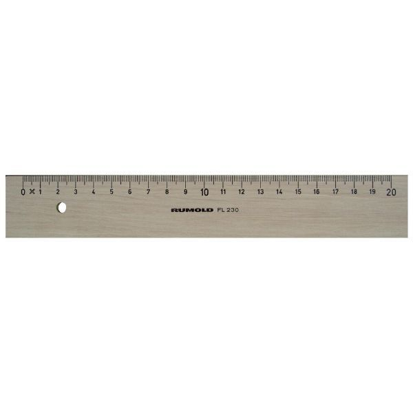 Rumold Holz-Lineal FL230/20 braun 20cm mit Tuschekante 4012108045308 Rumold