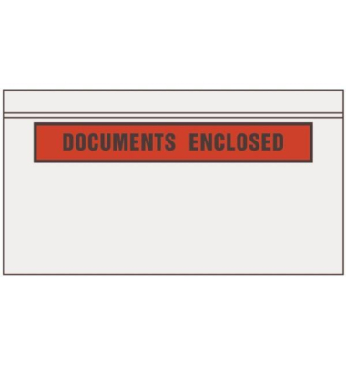 Lieferscheintaschen V522DOCUDL Din Lang "DOCUMENTS ENCLOSED" selbstklebend Lieferscheintaschen V522DOCUDL Din Lang "DOCUMENTS ENCLOSED" selbstklebend