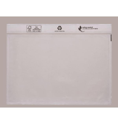 Lieferscheintaschen UNIPACK 522V0005020 C5 ohne Aufdruck selbstklebend 