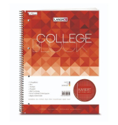 Collegeblock 100050152 Hot, Muster, Lineatur 22 / liniert mit Rand innen, A4+, 70g, rot, 160 Blatt