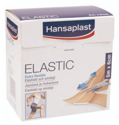 Pflaster Elastic 6cm x 5m hautfarben