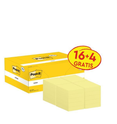 Haftnotizen 653Y-20, Notes, 51x38mm, gelb, rechteckig