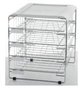 Briefablagenset 5340SET, A4/B4, silber, Polystyrol stapelbar