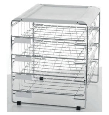 Briefablagenset 5340SET, A4/B4, silber, Polystyrol stapelbar