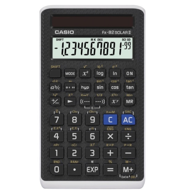 Schulrechner FX-82SOLAR II Solar LCD-Display schwarz 1-zeilig 10+2-stellig