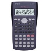 Schulrechner FX-82MS Batterie LCD-Display schwarz 2-zeilig 12/10-stellig