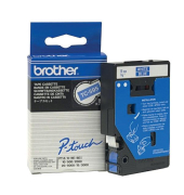 P-touch Schriftband TC-595 9mm x 7,7m weiß/blau laminiert selbstklebend
