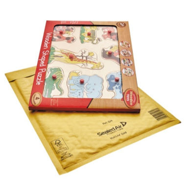 Luftpolstertasche, hk, Typ: G/4, 250x340mm, i: 230x330mm, Papier, gold