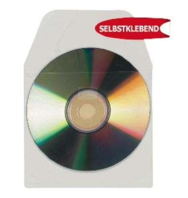 CD/DVD-Tasche selbstklebend transp. 127x127mm