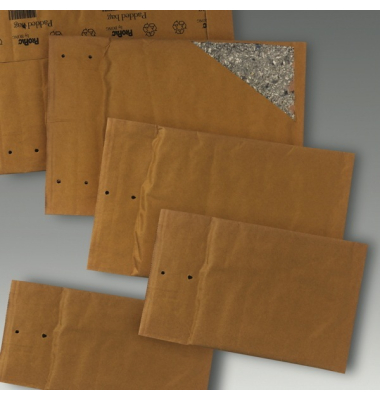 Papierpolstertaschen Nr. 2, 00012004, innen 200x250mm, Lochung für Klammer, braun