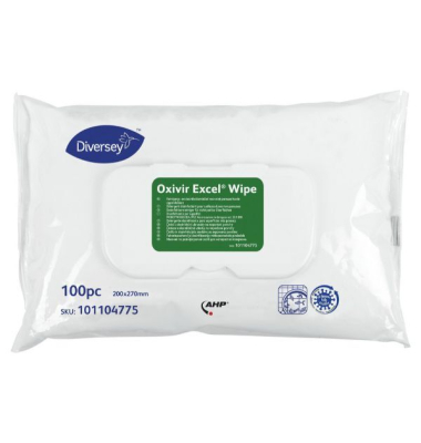 Desinfektionstuch Oxivir Excel Wipe, getränkt, 20 x 27 cm