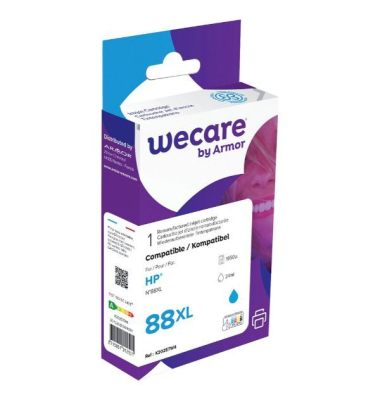 Druckerpatrone K20257W4 K20257W4 (kompatibel zu HP 88XL), cyan, ca. 1950 Seiten
