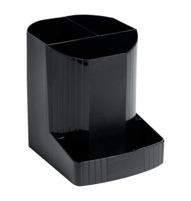 Stifteköcher MINI-OCTO 4 Fächer schwarz 