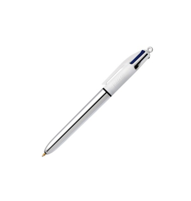 Shine silber/weiß Mehrfarbkugelschreiber 0,4mm 12 Stück