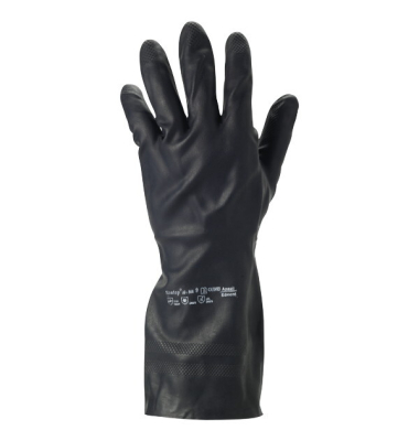 Chemikalienschutzhandschuhe AlphaTec, Naturgummilatex-/Neoprenmischung, schwarz, Größe 9 / L