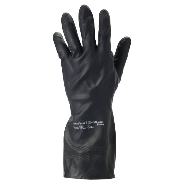 12 Stück Ansell Chemikalienschutzhandschuhe AlphaTec, Naturgummilatex-/Neoprenmischung, schwarz, Größe 10 / XL 0076490441852 Ansell