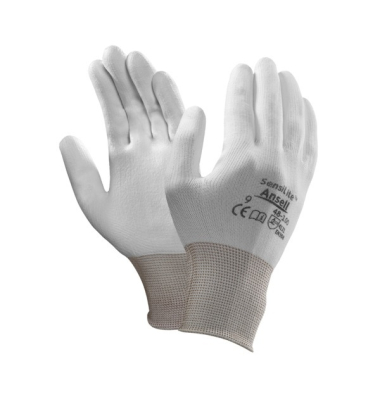 Arbeitshandschuhe HyFlex, Polyurethan, weiß, Größe 9 / L