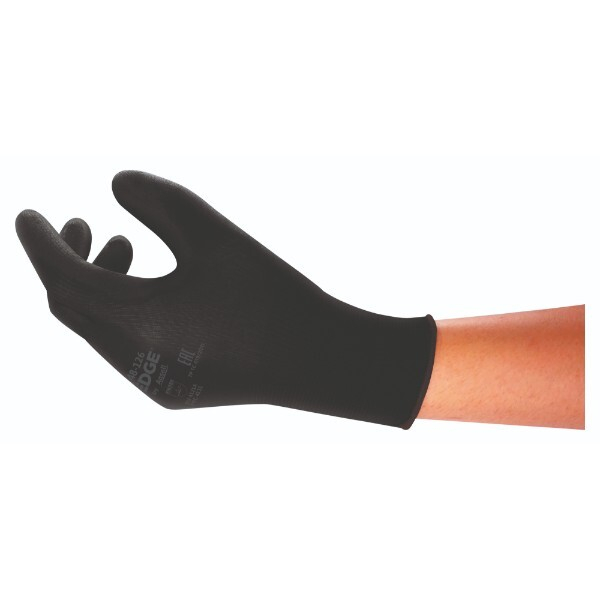 12 Stück Ansell Arbeitshandschuhe EDGE, Polyurethan, schwarz, Größe 7 / S 0076490455767 Ansell