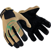 Arbeitshandschuhe, Polyvinylchlorid, Leder, /Kunstleder, schwarz/braun, Gr&ouml;&szlig;e 9 / L