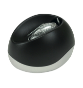 Klammernspender CLIPO N, magnetisch, oval, 70 x 95 x 75 mm, schwarz