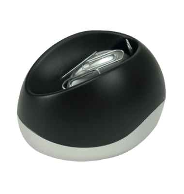 Klammernspender CLIPO N, magnetisch, oval, 70 x 95 x 75 mm, schwarz