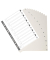 Kunststoffregister Forever 1712E, 1 bis 12, A4, graue Taben, 12-teilig + Deckblatt