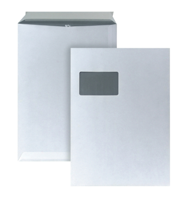 Versandtaschen 08350269, C4, mit Fenster, haftklebend, 90g, weiß Versandtaschen 08350269, C4, mit Fenster, haftklebend, 90g, weiß