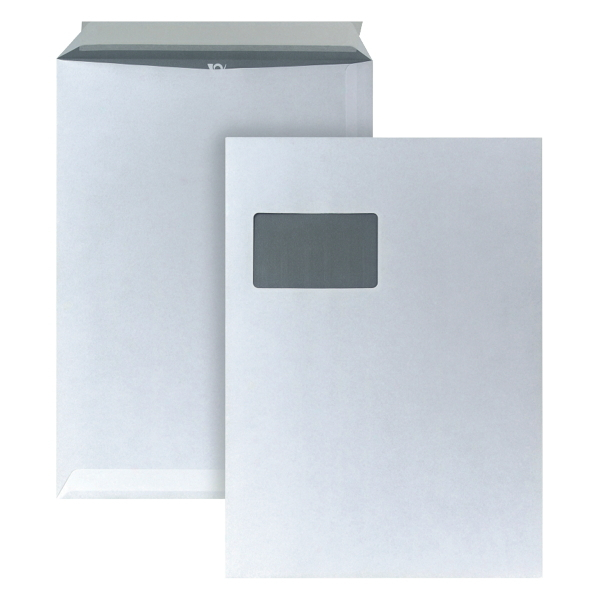 3445261760442 - Versandtasche mit Fenster haftklebend C4 90 gm² Papier weiß 3445261760442 HEAD 250 Stück 3445261760442 - Versandtasche mit Fenster haftklebend C4 90 gm² Papier weiß 3445261760442 HEAD 250 Stück