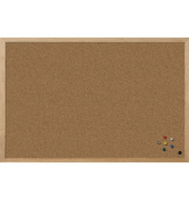 Pinnwand MC060012010, 80x60cm, Kork, Holz