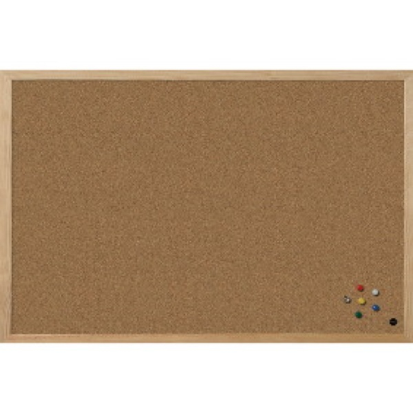 5603750160120 -  Pinntafel Kork ohne Ablageschale 80 x 60 cm braun Holzrahmen 5603750160120 Bi-Silque