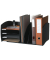 Schreibtischorganizer, 4 Fächer, PS, 54,3 x 34 x 24,5 cm, schwarz