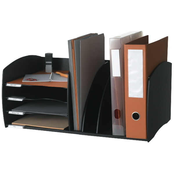 3660141120288 - Schreibtischorganizer 4 Fächer PS 543 x 34 x 245 cm schwarz 3660141120288 PAPERFLOW 3660141120288 - Schreibtischorganizer 4 Fächer PS 543 x 34 x 245 cm schwarz 3660141120288 PAPERFLOW