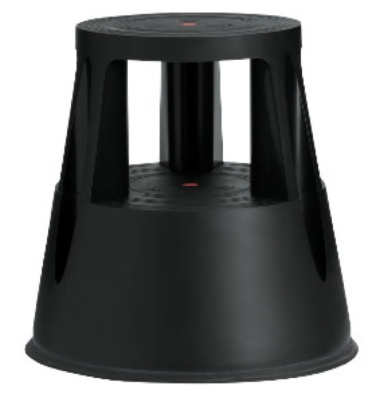 Rollhocker 6000-1 Twin Lift, 1x 2 Stufen, schwarz, Kunststoff