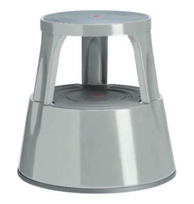 Rollhocker 6300-9 Twin Steel, 1x 2 Stufen, grau, Stahl