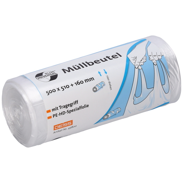 4001553498005 - Müllbeutel 49800 UNIVERSAL PLUS transparent 30 Liter mit Griff extrastark 4001553498005 40 Stück