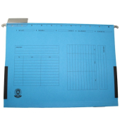 Hängetasche UniReg, Manilakarton (RC), seitlich Frösche, A4, blau