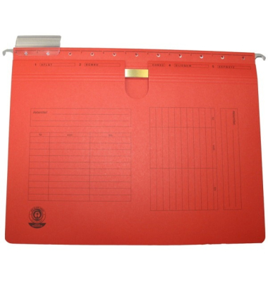 Hängehefter 11287877000F, A4 rot Karton 230g