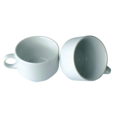 Kaffeetasse, Mainau, Porzellan, mit Henkel, rund, 180 ml, weiß Kaffeetasse, Mainau, Porzellan, mit Henkel, rund, 180 ml, weiß