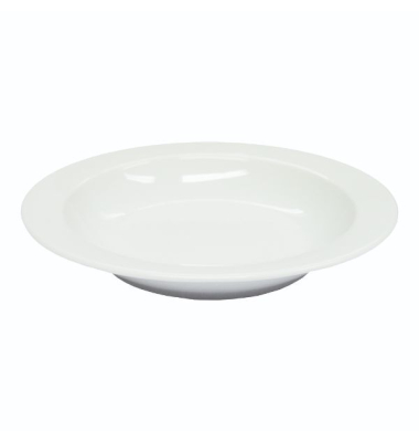 Teller Kim, Porzellan, tief, rund, Ø: 21,5 cm, weiß