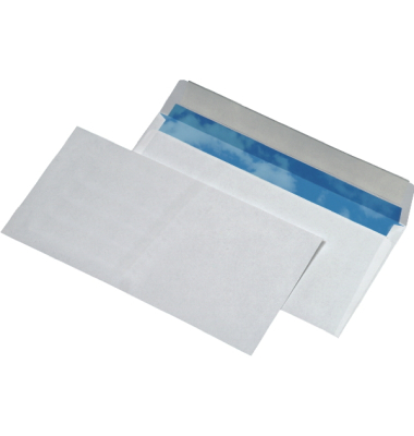 Briefumschlag 30009772, Din Lang, ohne Fenster, haftklebend, 80g, recycling-weiß