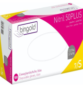 Einweghandschuhe Nitril 50Plus, Nitril, lebensmittelecht, blau, Gr&ouml;&szlig;e 7 / S,