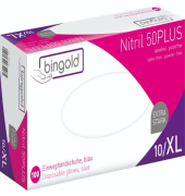 Einweghandschuhe Nitril 50Plus, Nitril, lebensmittelecht, blau, Gr&ouml;&szlig;e 10 / XL,