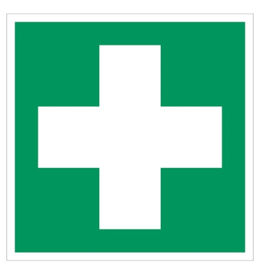 Schild, Erste Hilfe, selbstklebend, Folie, 150 x 150 mm, grünweiß Schild, Erste Hilfe, selbstklebend, Folie, 150 x 150 mm, grünweiß