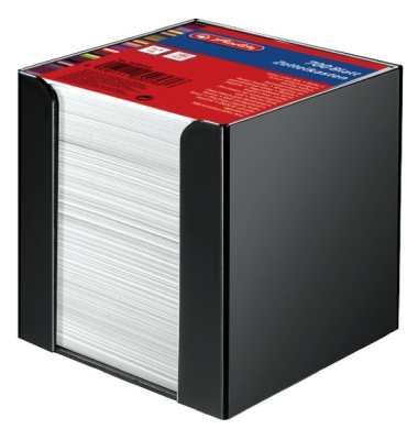 Zettelbox 1600360, 90x90mm, inkl. 700 Notizzettel, schwarz, Polystyrol