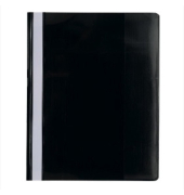 Schnellhefter Classic 439901B, A4+, schwarz, Polyvinylchlorid (PVC), 80g, Vorderdeckel transparent